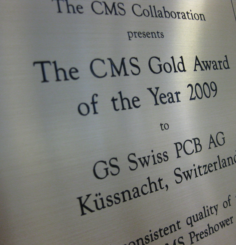 CMS Gold Award der GS 2009 vom CERN verliehen erhielt